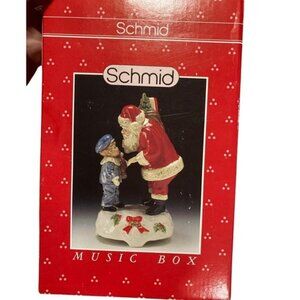 VTG Schmid‎ Kris Kringles Jingles Santa and Little Boy Music Box 1991